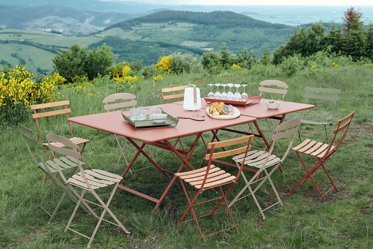 Складной стул с деревом - BISTRO - Серый шторм
